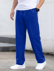 Herren Hose Hosen Jogginghose mit geradem Bein Faltenhose Tasche Kordelzug Elastische Taille Glatt Komfort Atmungsaktiv Outdoor Täglich Ausgehen Modisch Brautkleider schlicht Schwarz Weiß