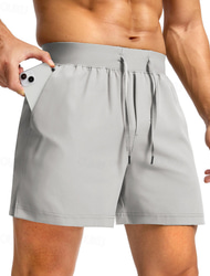 Bărbați Pantaloni scurți activi Pantaloni scurți de sudoare Pantaloni Scurți Pantaloni scurți de vară Buzunar Cordon Talie elastică Simplu Confort Scurt Sport exterior Zilnic Ieșire Modă Casual Negru