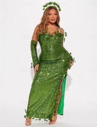 Giftiger Efeu Faschingskostüme Kleid Erwachsene Damen Sexy Kostüm Karnival Party Halloween Karneval Einfaches Karnevalskostüm