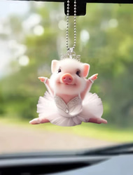 2D Explosion von süßem Schweinchen Auto Interieur Acryl Charm Anhänger Schlüsselanhänger süßer Schlüsselanhänger süßes Autozubehör Autodekoration