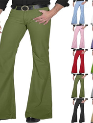 Retro Vintage 1970er Lange Länge Hose Schlaghosen Hippie Einfarbig Herren Maskerade Alltagskleidung Pride Parade Pride-Monat Erwachsene Hose Frühling & Sommer