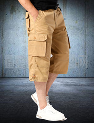 Bărbați Pantaloni Scurți Cargo Pantaloni Scurți Pantaloni scurți de vară Cordon Talie elastică Multi Buzunare Simplu Confort Purtabil Lungime gambă În aer liber sportiv Zilnic Modă Casual Negru Kaki