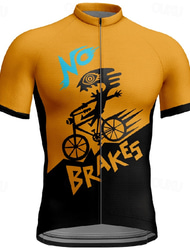 Hombre Maillot de Ciclismo Manga Corta Bicicleta Camiseta Maillot con 3 bolsillos traseros MTB Bicicleta Montaña Transpirable Secado rápido Diseño Anatómico Capilaridad Amarillo Rojo Azul Graphic