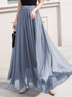 Hcclijo Gonna da Donna con Stampa Floreale Firmata Primavera Estate da Donna Gonna A Trapezio di Base A Vita Alta Autunnale Femminile Picture S