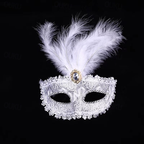 US Virgin Islands Mask (Feathers and on sale Rhinestones)