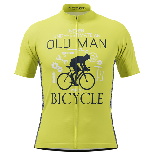 Pull Cyclisme Homme Performance – Manches Courtes, Jaune, Demi-fermeture éclair – Taille L, Occasion