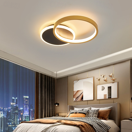 KCO Plafoniera LED Rotonda In Ottone Spazzolato E Bianco – Semi Incasso 20 Cm Per Corridoio, Camera E Portico, Design Moderno A Coste