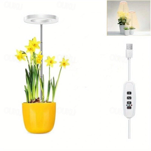Grow Lights for Indoor Plants LED Full Spectrum Plant Light UV Red Blue  Height Adjustable Grow Light With 3 Dimmable Brightness with Timer for  Small Plants 2026 - US $14.99