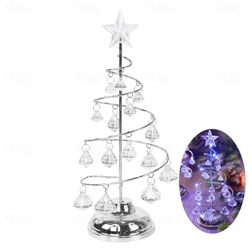 2026年 クリスタルクリスマスツリー LED スパイラルライトテーブル