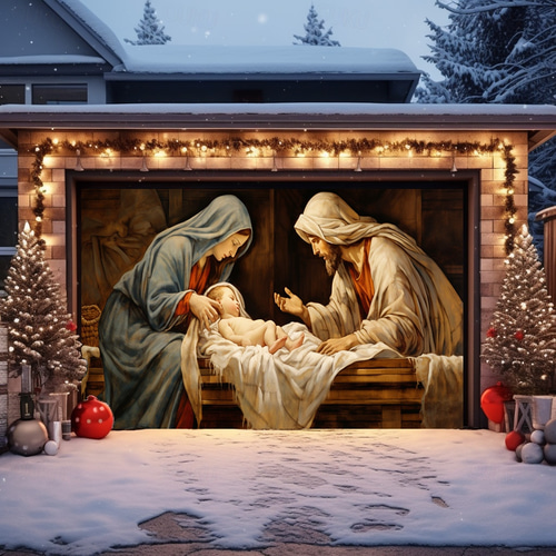 3' x 6' Outdoor Decoration hot Nativity Scene Christmas Outside House Banner Billboard