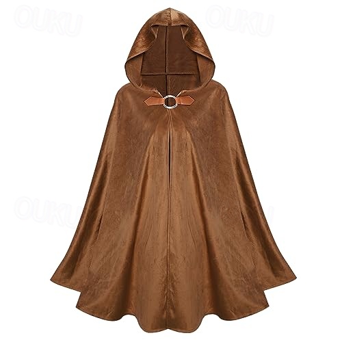1 PIEZA Capa con capucha de pirata medieval retro para hombres y mujeres, chal envolvente de 1 PIEZA Capa con capucha de pirata medieval retro para hombres y mujeres, chal envolvente de