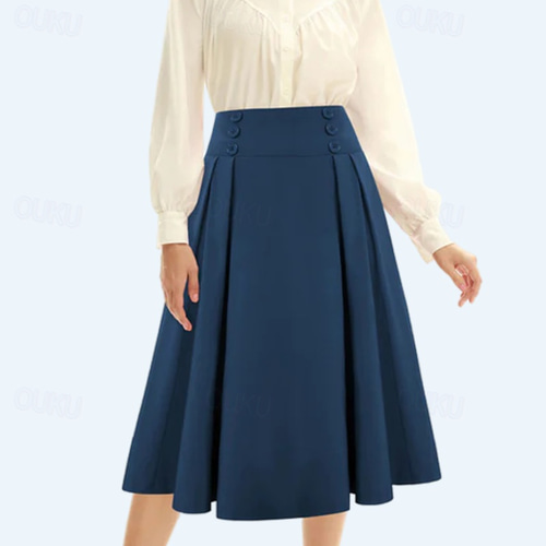 Pleated skirt 1950s best sale