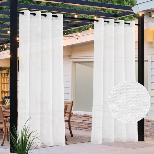 Tenda Opaca Per Esterni E Interni Con Occhielli, Giardino Patio Balcone Impermeabile 132 X 274cm Grigio Scuro 2 Pannelli 91813689