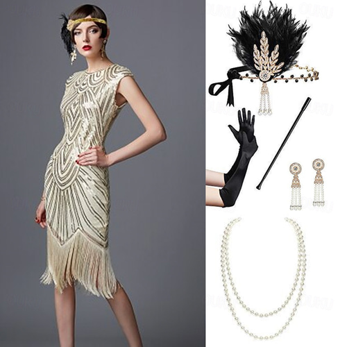 slim fit dress slacks Dorothy Flapper Gatsby Dress, Prom Fringe Dress 1920s Vintage inspired  Great Gatsby Art Deco Charleston Downton Abbey Bridesmaid Wedding main image 0