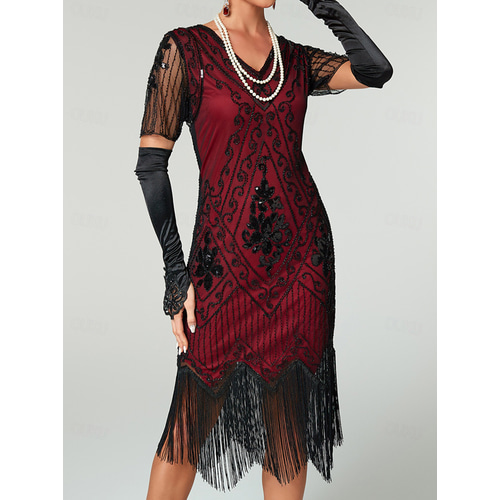 1920's Flapper Oasis Flapper Dress Roaring 20s 1920s Cocktail Dress Knee Length Flapper Dress Dress Prom Dress Short Sleeves The Great Gatsby Charleston Sequins Tassel Fringe V Neck Fancy Dress ... 1920's Flapper Oasis Flapper Dress Roaring 20s 1920s Cocktail Dress Knee Length Flapper Dress Dress Prom Dress Short Sleeves The Great Gatsby Charleston Sequins Tassel Fringe V Neck Fancy Dress ...