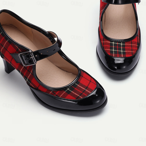 red plaid dress shoes Merry And Chic Red Tartan Plaid Flats, 6 - The Mint Julep Boutique