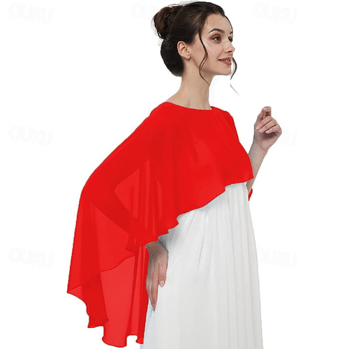 Sheer Shawls and Wraps for Evening Dresses Chiffon Capes for Women Soft  Wedding Cover Up 2025 - AU $27.29