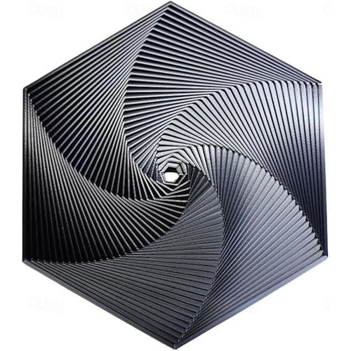 Hexagone Fidget Fractal Impression 3D – Violet Iridisé – Anti-stress Sensoriel – PLA Écologique – Diamètre 8,2 Cm