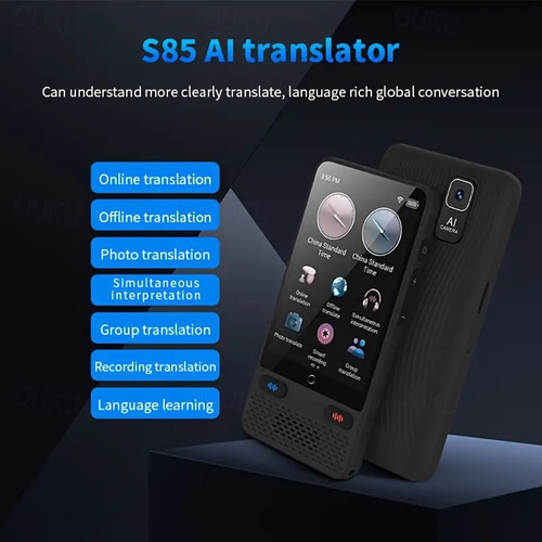 Cuffie Traduzione Simultanea AI - 134 Lingue, Bluetooth 5.4, Con App - Per Viaggi, Business E Studio