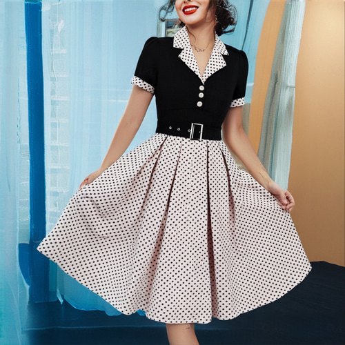 retro theme polka dot dress Theme 46. REVOLVE Outfits. Dresses for a Date and Summer Trips to Europe Pastiche.today