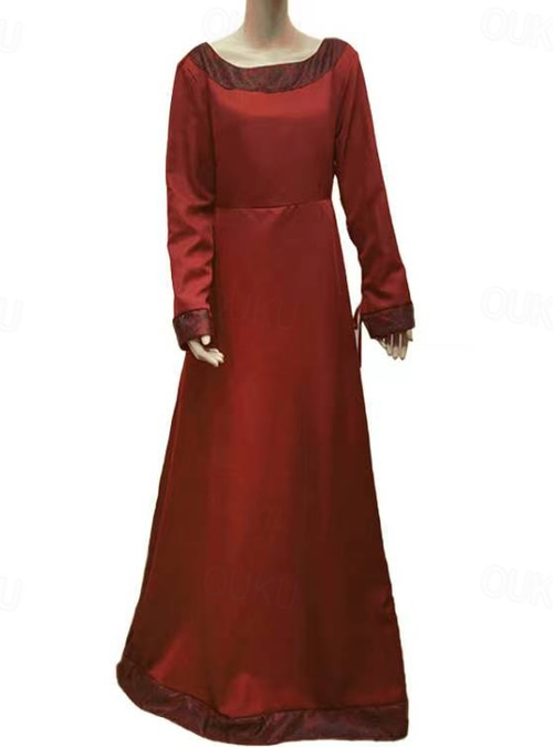 multi colored formal dress Viking wedding dress | Yoke waistline bridal gown