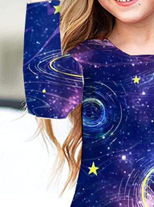 white christmas dresses Galaxy Blue Mul Cotton Midi Dress - Galaxy Mul Cotton Midi Dress in Blue main image 1