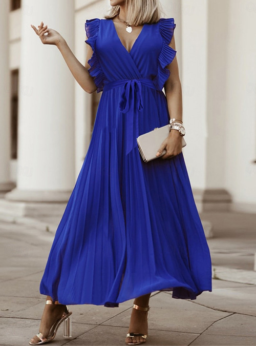 chinese dress ladies SOLID LONG SLEEVE OPEN BACK DOUBLE TIES MAXI DRESS ( Valentines) – Manifest  Boutique main image 1