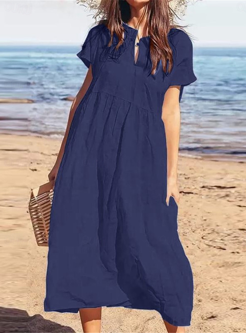 navy blue and white striped dresses Navy Blue Stripe Midi Dress - All Dresses