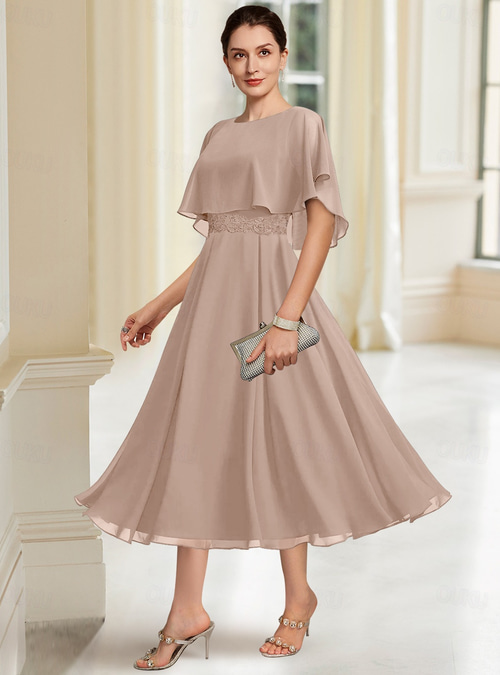 sachin and babi light blue dress Mother Bride Tea Length
