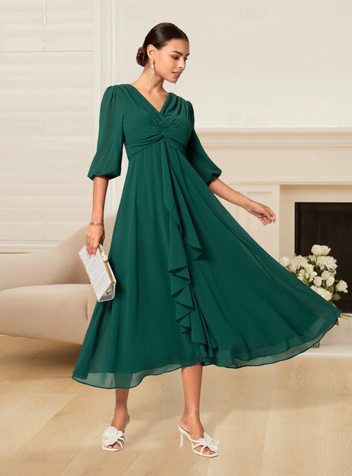 asymmetrical ruffle wrap dress ZAFUL Ruffles Tiny Floral Asymmetric Wrap Dress In LIGHT GREEN