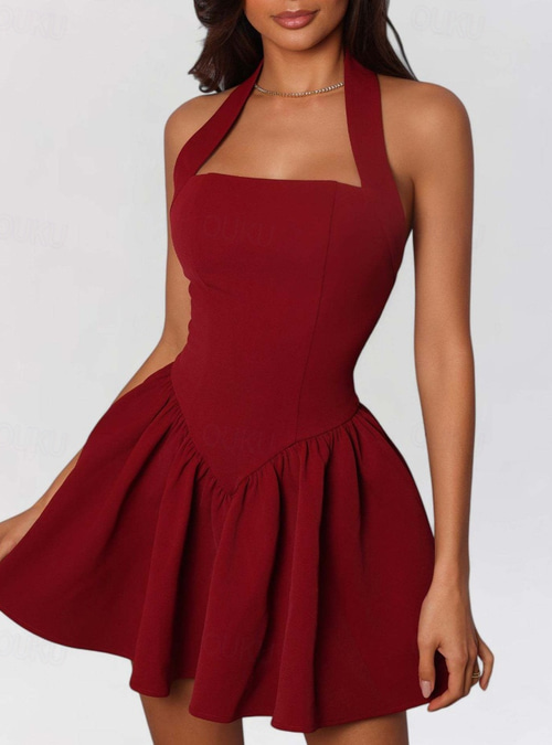 Women's Mini Dress White Dress Graduation Dress Party Dress Cocktail Dress Fashion Party Date Tea Party Regular Fit Plain Sleeveless Halter Neck Black White Wine Summer 2026 - US $27.99 Women's Mini Dress White Dress Graduation Dress Party Dress Cocktail Dress Fashion Party Date Tea Party Regular Fit Plain Sleeveless Halter Neck Black White Wine Summer 2026 - US $27.99
