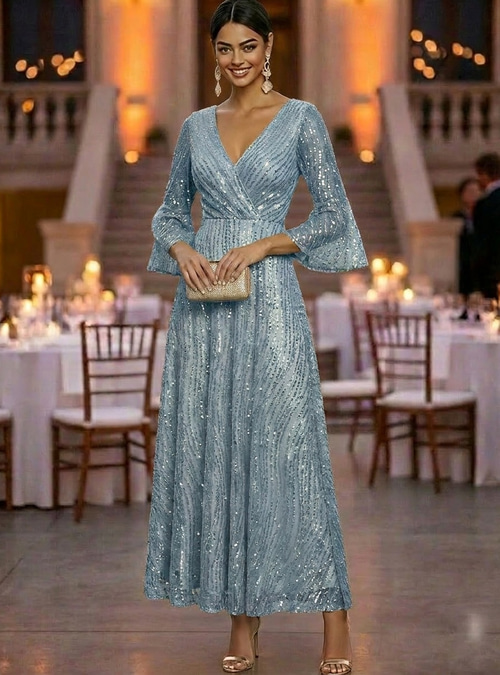 ankle length semi formal dresses Gaecuw Semi Formal Wedding Guest Dress for Women V Neck Sleeveless Champagne Dresses Ankle Length Long Dresses Swing Party Dress Strappy Prom Dresses