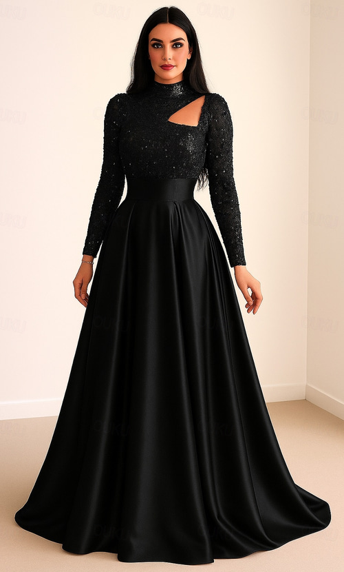 green emerald velvet dress A-line Luxury Crystal Elegant Long Prom Dress Detachable Ribbon Long E –  SELINADRESS main image 0