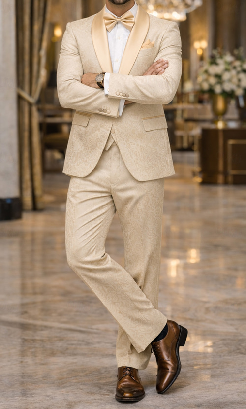 men's champagne dress pants Azazie James champagne Structured Stretch Classic Men's Wedding Suit Pants Size 28 Long