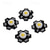 abordables Ampoules-5pcs 1W 80-100lm puce haute luminosité LED blanc chaud blanc froid naturellement blanc lumière bleue super brillante haute puissance avec substrat en aluminium (DC3-3.2V 280-320MA)