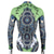 olcso Kerékpáros pólók-ILPALADINO Női Hosszú ujj Biciklis ruházat Tél Csík Kerékpár Dzsörzé Felsők Zöld Gyors szárítás Sport Ruházat / Nagy rugalmasságú