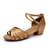 preiswerte Lateinamerikanische Schuhe-Damen Schuhe für den lateinamerikanischen Tanz Ballsaal Salsa Schuhe Line Dance Innen Praxis Professionell Satin Grundlegend Sandalen Absätze Niedriger Absatz Schnalle Kinder Leopard Aktmalerei