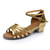 preiswerte Lateinamerikanische Schuhe-Damen Schuhe für den lateinamerikanischen Tanz Ballsaal Salsa Schuhe Line Dance Innen Praxis Professionell Satin Grundlegend Sandalen Absätze Niedriger Absatz Schnalle Kinder Leopard Aktmalerei