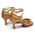 abordables Chaussures de danses latines-chaussures de danse latine à imprimé léopard pour femmes – talons à lanières avec semelle en daim pour la salsa et la performance