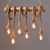 voordelige Clusterontwerp-6-lichts hanglamp 80cm led cluster design hout / bamboe landelijke eetkamer ketting / snoer verstelbaar 110-120v 220-240v