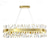 economico Lampadari particolari-Lampadario a sospensione in cristallo a 1 luce 100 cm con protezione per gli occhi in oro lampadario finiture verniciate in metallo led chic moderno 110-120 v 220-240 v