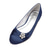 cheap Semi-Formal-Women&#039;s Navy Blue Satin Ballet Flats  with Rhinestone Embellishment - Elegant Wedding and Evening Shoes
