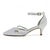 abordables Madre de la Novia/Novio-Mujer Zapatos de boda Lentejuelas cristal brillo D'Orsay y Dos Piezas Zapatos de novia Perla Talón de la correa del tobillo Dedo Puntiagudo Clásico Satén Tira de tobillo Negro Blanco Marfil