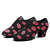 abordables Zapatos de baile para entrenar-Mujer Zapatos de Baile Latino Practica Trainning Zapatos de baile Baile en línea Rendimiento Fiesta Entrenamiento Con Lazo Patrón / Estampado Oxford Zapatilla Diseño / Estampado Talón grueso Negro