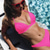 cheap Bikini Sets-Women&#039;s Swimwear Bikini 2 Piece Swimsuit Lace up Solid Color White Black Fuchsia Orange Red Halter Bathing Suits New Vacation Sexy / Sports / Padded Bras