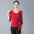 cheap Ballroom Dancewear-Ballroom Dance Top Ruching Crystals / Rhinestones Women&#039;s Training Performance 3/4 Length Sleeve Polyester