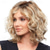 cheap Older Wigs-Blonde Wigs for Women Weave Curly Middle Part Wig Medium Length Light Golden Synthetic Hair 16 Inch Women&#039;s Fashionable Design Women Synthetic Brown