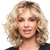 cheap Older Wigs-Blonde Wigs for Women Weave Curly Middle Part Wig Medium Length Light Golden Synthetic Hair 16 Inch Women&#039;s Fashionable Design Women Synthetic Brown