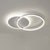 cheap Dimmable Ceiling Lights-LED Ceiling Light 40cm Circle Ring Design Flush Mount Lights Aluminum Novelty Artistic Modern Simple Living Room Office Bedroom Dining Room 110-120V 220-240V ONLY DIMMABLE WITH REMOTE CONTROL