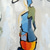 abordables Peintures portraits-Peinture à l&#039;huile Hang-peint Peint à la main Carré Abstrait Personnage Classique Moderne Toile roulée (sans cadre)